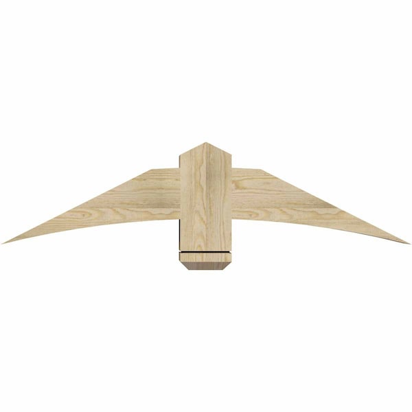 Ekena Millwork Bellingham Rough Sawn Timber Gable Bracket, Douglas Fir, 48"W x 12"H x 6"D x 6"F, 6/12 Pitch GBW048X12X0606BEL00RDF - main